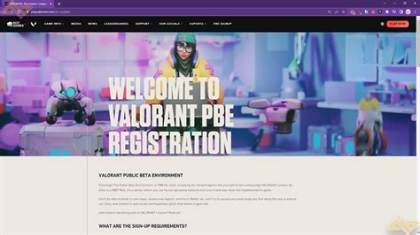 pbe valorant sign up